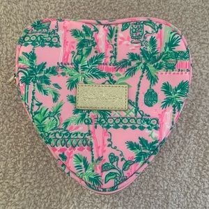 NWOT Lilly Pulitzer special GWP Birthday gift!! Heart shaped zip bag.